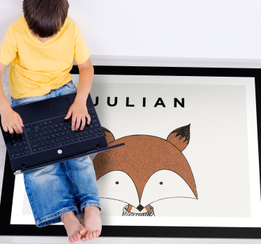 Custom floor mat with fox character personalization - TenStickers
