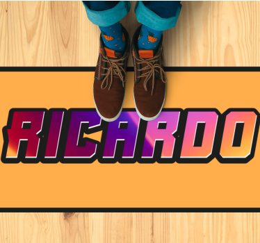 Custom textured name teenage bedroom rug - TenStickers