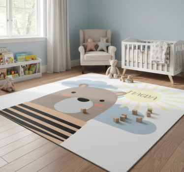 Customisable brown bear animal mat - TenStickers