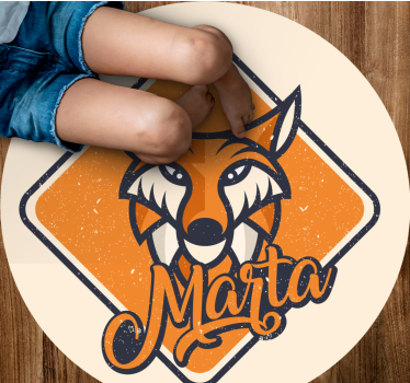Customizable Clever Fox custom floor mat - TenStickers