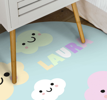Customizable Clouds custom floor mat - TenStickers