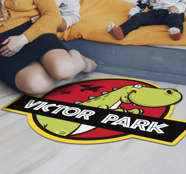 Customizable Dinosaur Emblem custom floor mat - TenStickers