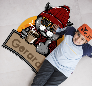 Customizable Feline custom floor mat - TenStickers