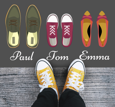 Customizable Footwear custom floor mat - TenStickers
