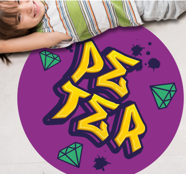 Arte y diamantes custom floor mat - TenStickers