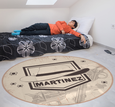 Customizable Western custom floor mat - TenStickers