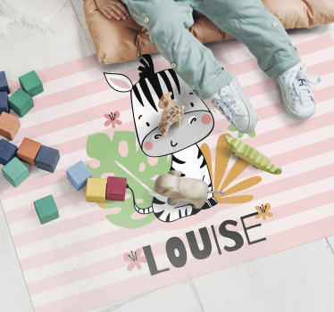 Customizable Zebra custom floor mat - TenStickers
