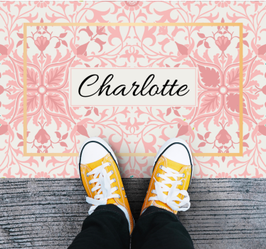 Custom botanical arrangement bedroom carpet - TenStickers