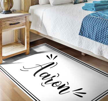 Minimalistic custom name bedroom carpet - TenStickers