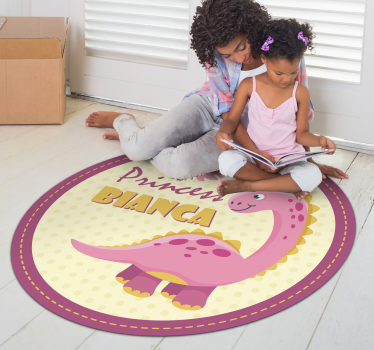 Customized princess dinosaur vinyl carpet - TenStickers