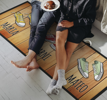 Custom shoes display entrance hall rug - TenStickers