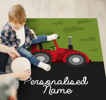 Customized Tractor custom floor mat - TenStickers