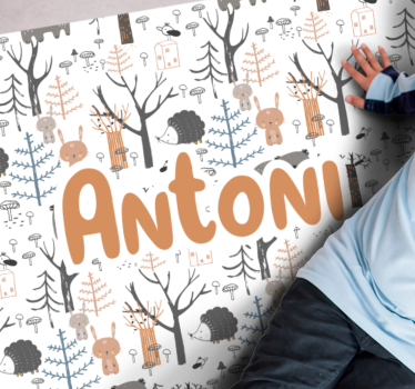 Customized Woodland custom floor mat - TenStickers