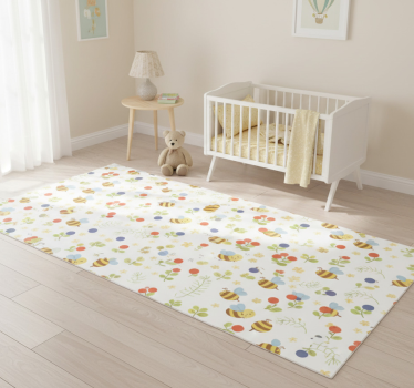 Cute design baby bees bedroom carpet - TenStickers