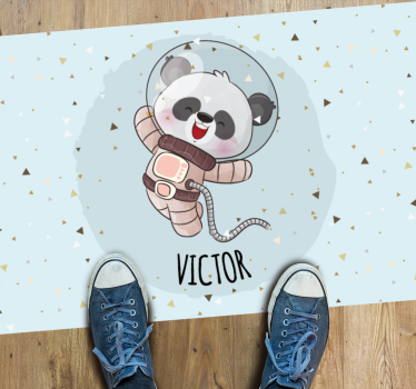 Cute Panda Astronaut custom floor mat - TenStickers