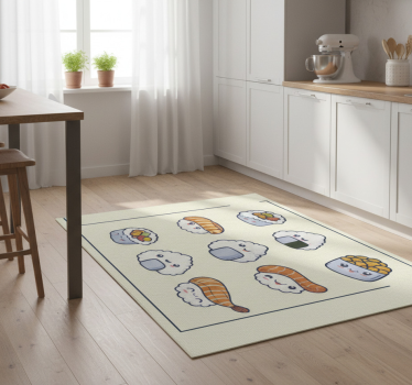 Cute sushi kitchen vinyl mat - TenStickers