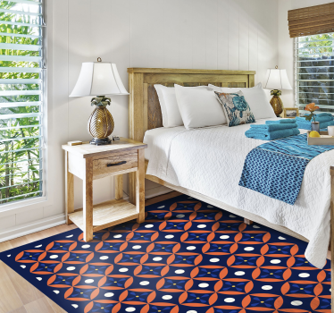 Dark blue textures tiles mosaic vinyl flooring - TenStickers