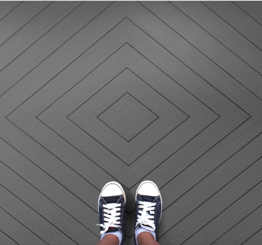 Dark gray wooden planks wood effect vinyl flooring - TenStickers