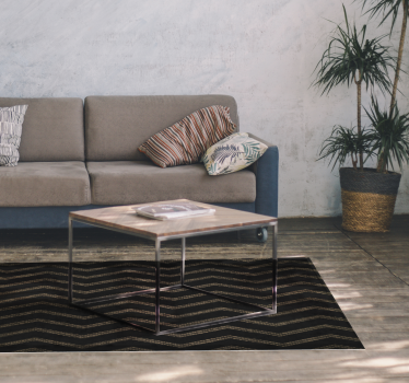 Dark zig zags stripes vinyl carpet - TenStickers