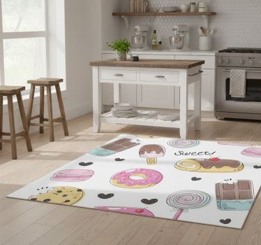 Delicious desserts kitchen vinyl mat - TenStickers