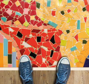 Detail colored ceramic mosaic tile mat - TenStickers