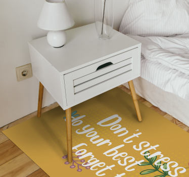 Don't stress do your best personalised vinyl rug - TenStickers