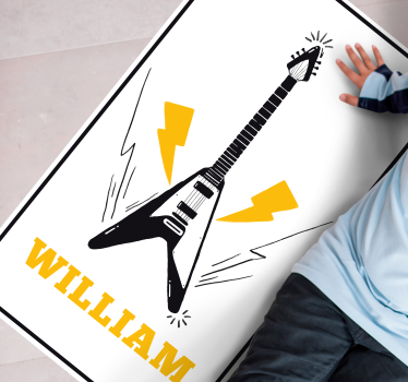 Electric Guitar Art custom floor mat - TenStickers