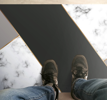 Elegant abstract stripes marble rug - TenStickers
