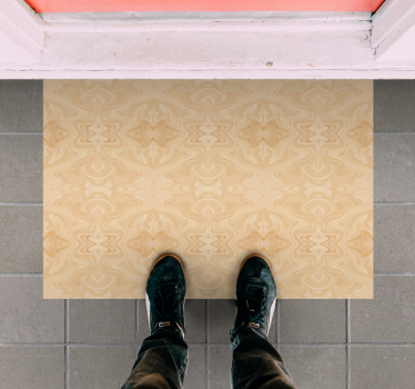 Elegant beige pattern marble rug - TenStickers