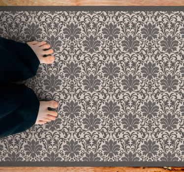 Elegant Damask Pattern stone effect rug - TenStickers
