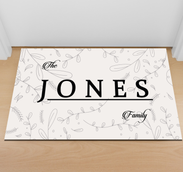 Elegant family name entrance hall rug - TenStickers