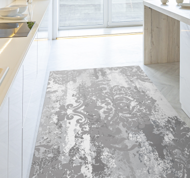 Elegant Grey Swirls marble rug - TenStickers