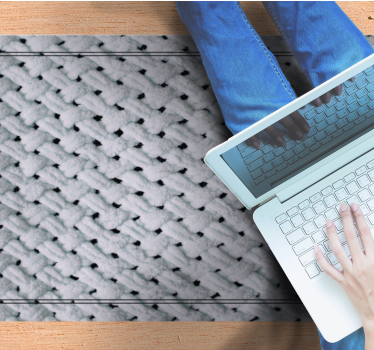 Elegant Knit Pattern texture rug - TenStickers