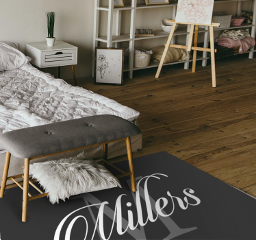 Elegant custom and initial bedroom carpet - TenStickers