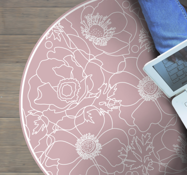 elegant pink painting texture rug - TenStickers
