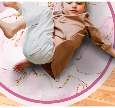 Elegant Pink Swirl marble rug - TenStickers