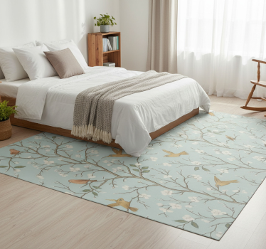 Elegant spring bedroom carpet - TenStickers