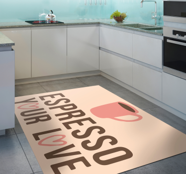 Espresso your love bespoke rugs - TenStickers