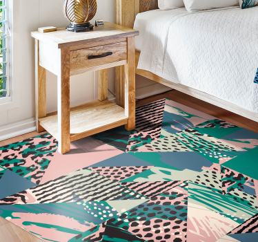 Ethnical leopard tiles animal print carpet - TenStickers