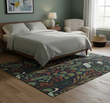 Exotic asian nature bedroom carpet - TenStickers