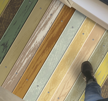 Fading colourful wood carpet runners for halls - TenStickers