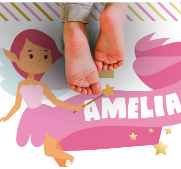 Custom fairy princess kids rug - TenStickers