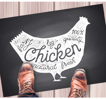Farm fresh chicken kitchen mat - TenStickers