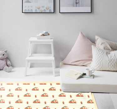 Fire truck and fire kids vinyl carpet - TenStickers