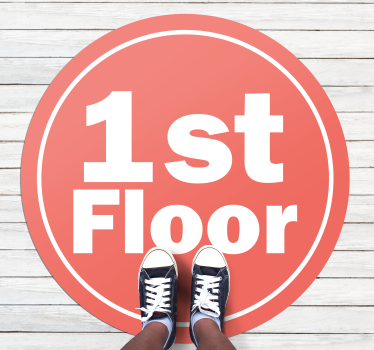 First Floor Sign quote rug - TenStickers