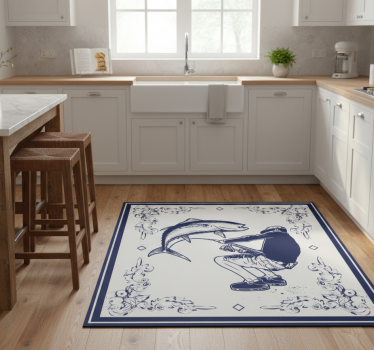 Fisherman kitchen vinyl mat - TenStickers