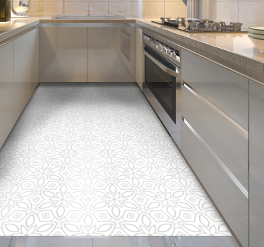 Floral hidraulic tile mat - TenStickers