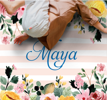 Floral personalisation bedroom carpet - TenStickers
