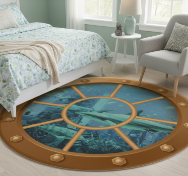 Floral rug underwater view portal - TenStickers