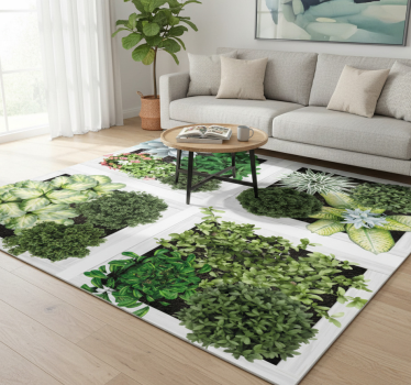 Floral rug vertical garden tiles - TenStickers